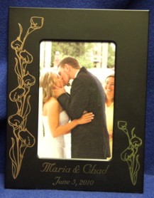 Calla Lily Black Engagement Frame